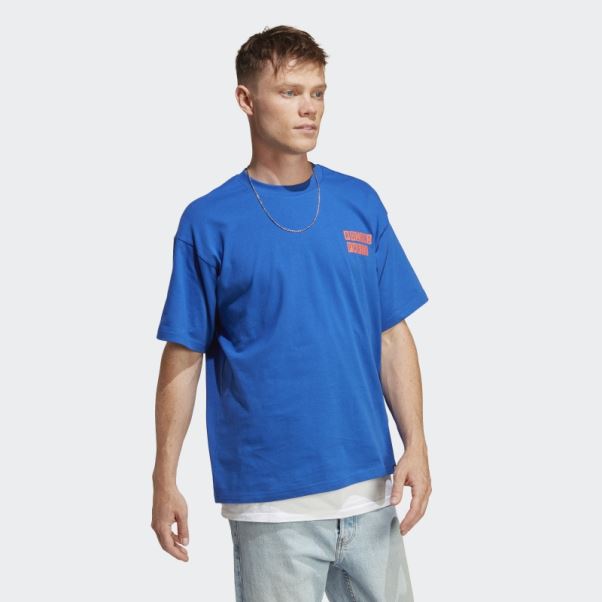 Adidas T-shirt Graphique Bleu Roi