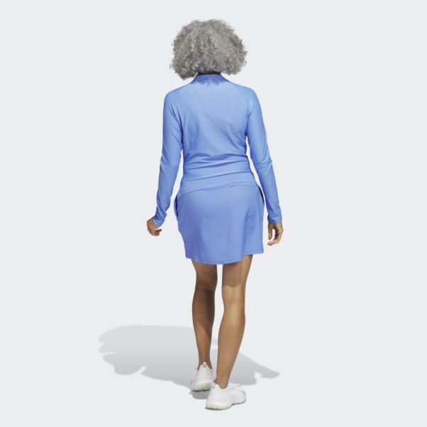 Adidas Robe De Golf Manches Longues Bleu