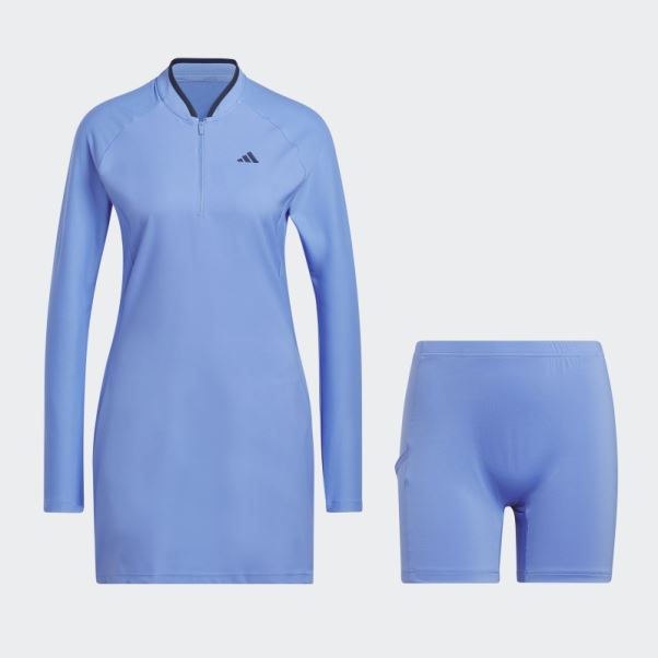 Adidas Robe De Golf Manches Longues Bleu