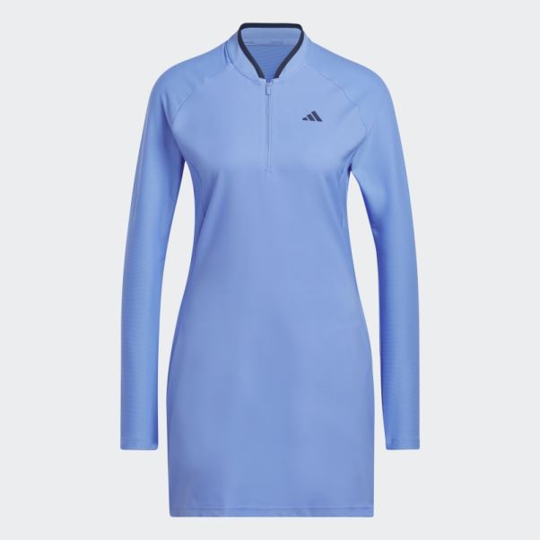 Adidas Robe De Golf Manches Longues Bleu