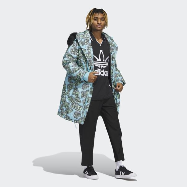 Jeremy Scott Parka Imprimé Argent Frost Mint Adidas