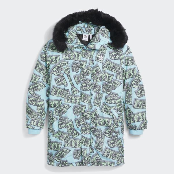 Jeremy Scott Parka Imprimé Argent Frost Mint Adidas
