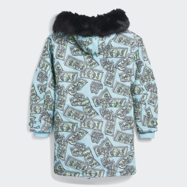 Jeremy Scott Parka Imprimé Argent Frost Mint Adidas