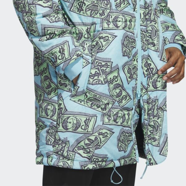Jeremy Scott Parka Imprimé Argent Frost Mint Adidas