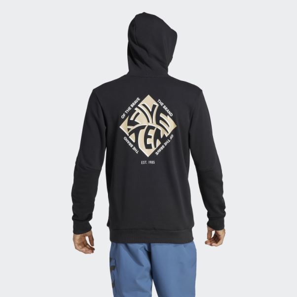 Sweat à Capuche Graphique Adidas Five Ten Noir