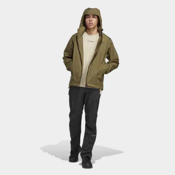 Olive Terrex Multi Rain.rdy Veste De Pluie 2 Couches Adidas