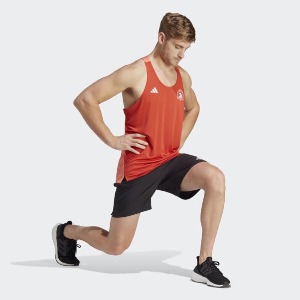 Adidas Boston Marathon 2023 Débardeur Running Rouge