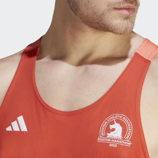 Adidas Boston Marathon 2023 Débardeur Running Rouge