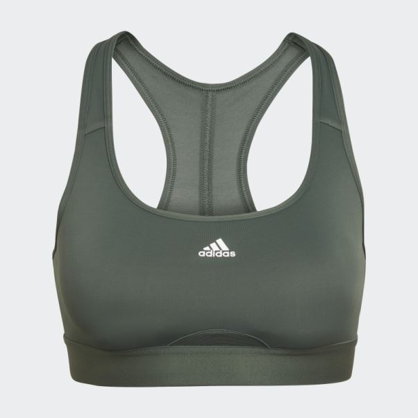 Soutien-gorge D'entraînement à Maintien Moyen Vert Oxyde Powerreact Adidas