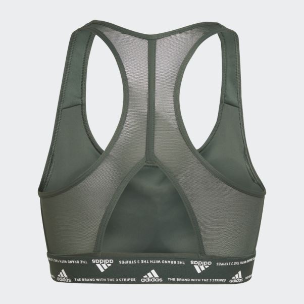 Soutien-gorge D'entraînement à Maintien Moyen Vert Oxyde Powerreact Adidas