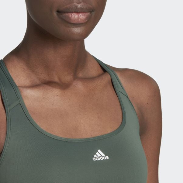 Soutien-gorge D'entraînement à Maintien Moyen Vert Oxyde Powerreact Adidas