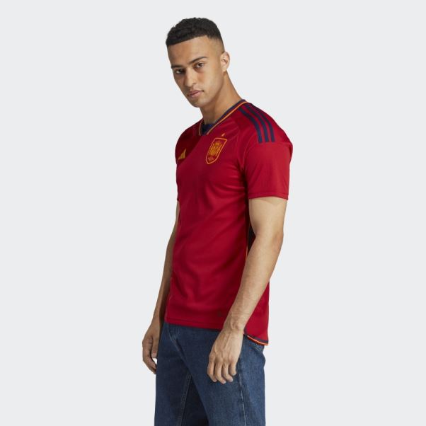 Maillot Domicile Espagne 22 Adidas Rouge