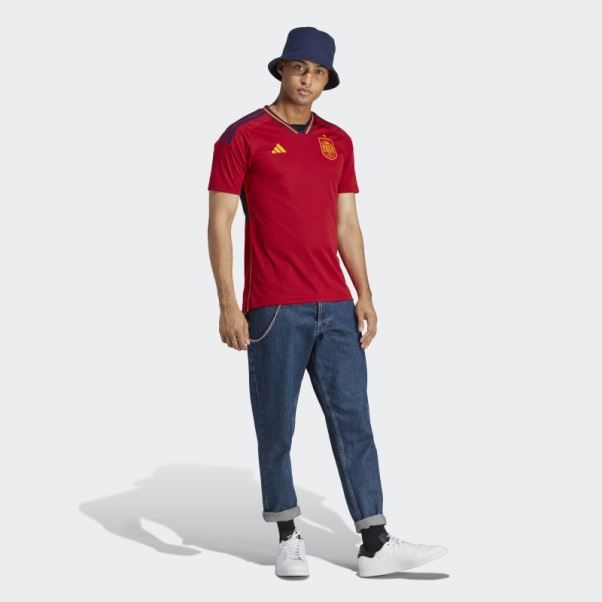 Maillot Domicile Espagne 22 Adidas Rouge