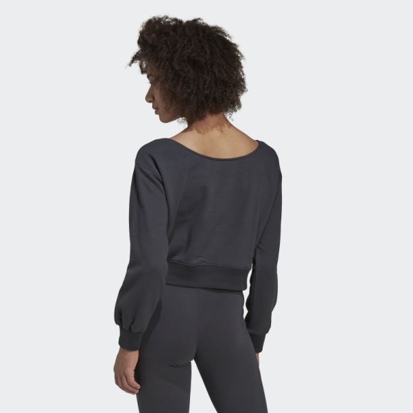 Sweat Adidas Slouchy Crew Carbone