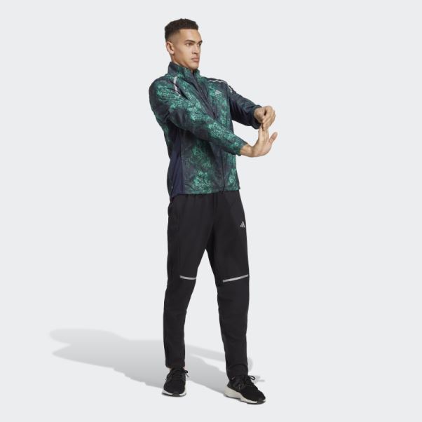 Veste Marathon Adidas Noire à Imprimé Allover