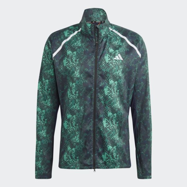 Veste Marathon Adidas Noire à Imprimé Allover