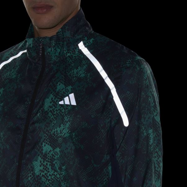 Veste Marathon Adidas Noire à Imprimé Allover