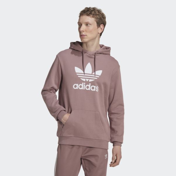 Sweat à Capuche Adidas Adicolor Classics Trèfle Violet