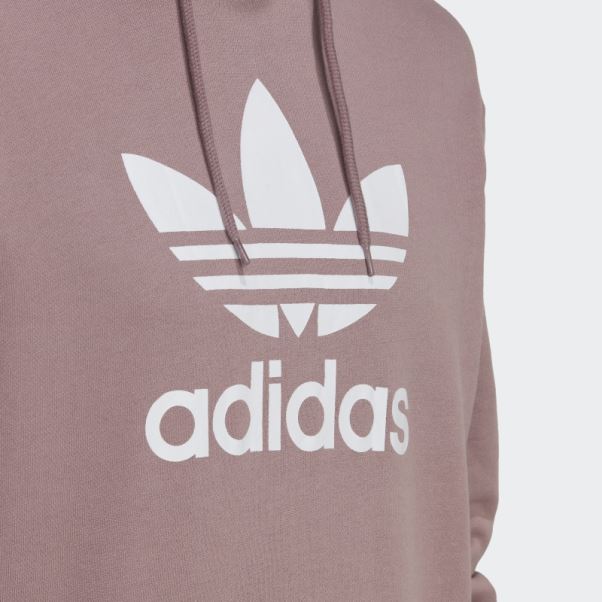 Sweat à Capuche Adidas Adicolor Classics Trèfle Violet
