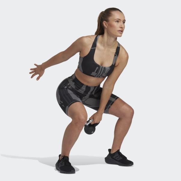 Soutien-gorge D'entraînement à Maintien Moyen Adidas Thebe Magugu Gris