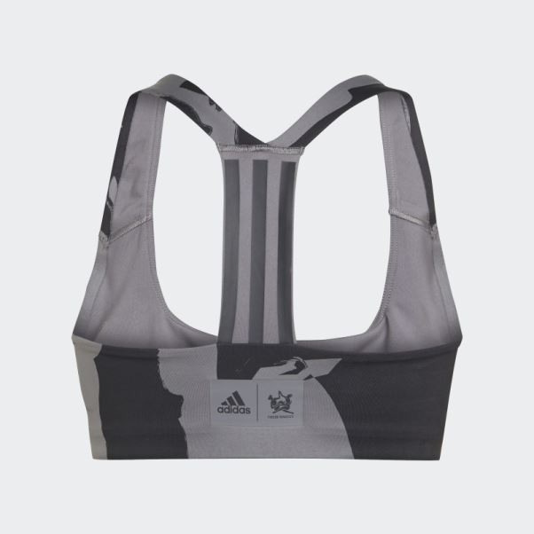 Soutien-gorge D'entraînement à Maintien Moyen Adidas Thebe Magugu Gris