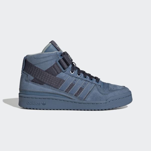 Forum Mid Parley Chaussures Adidas Bleu Altéré
