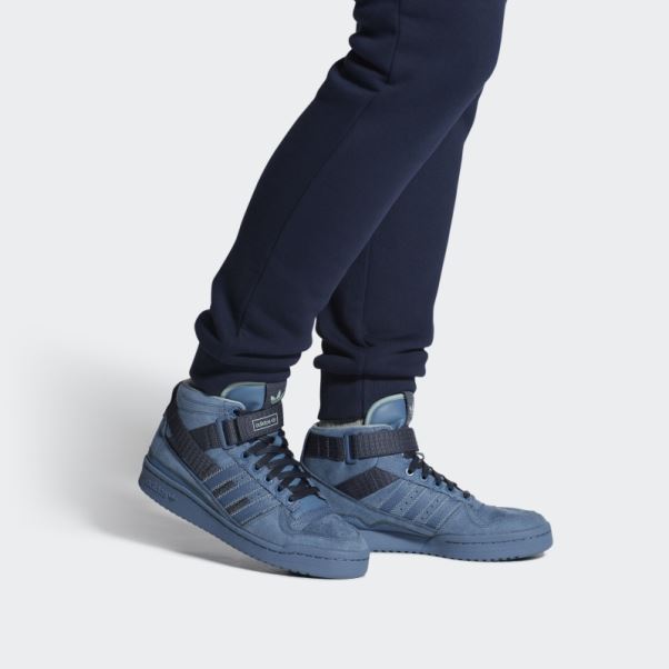Forum Mid Parley Chaussures Adidas Bleu Altéré