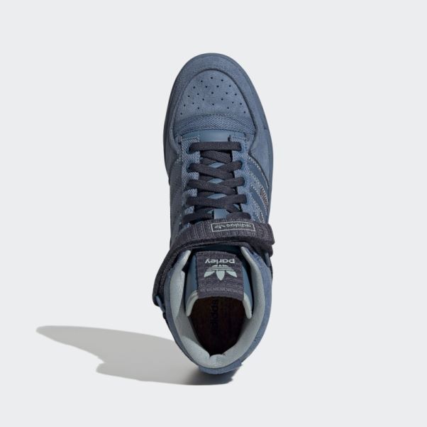 Forum Mid Parley Chaussures Adidas Bleu Altéré