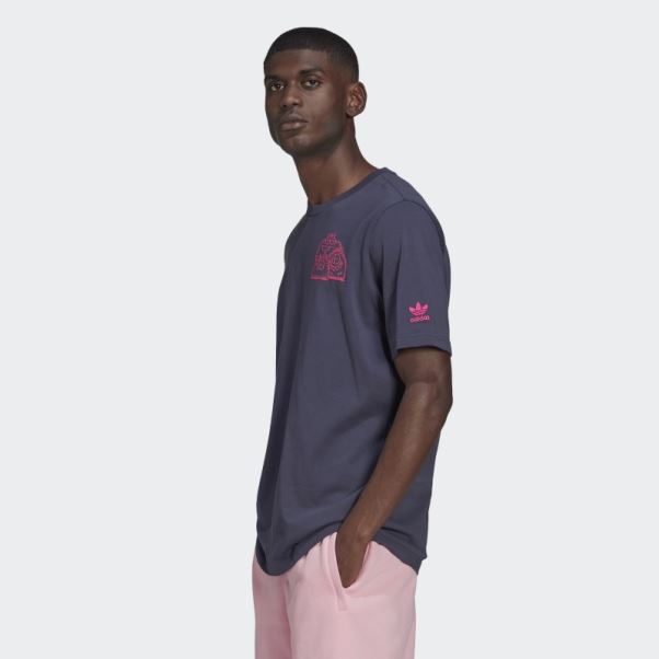 Adidas Originals X Kevin Lyons T-shirt Bleu Marine Mode
