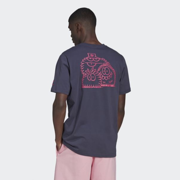 Adidas Originals X Kevin Lyons T-shirt Bleu Marine Mode