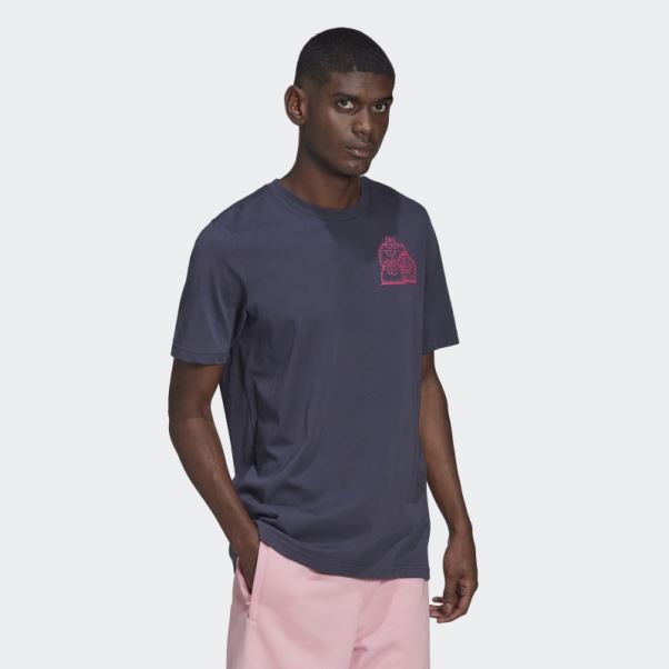 Adidas Originals X Kevin Lyons T-shirt Bleu Marine Mode