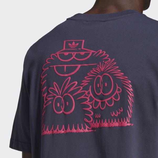 Adidas Originals X Kevin Lyons T-shirt Bleu Marine Mode