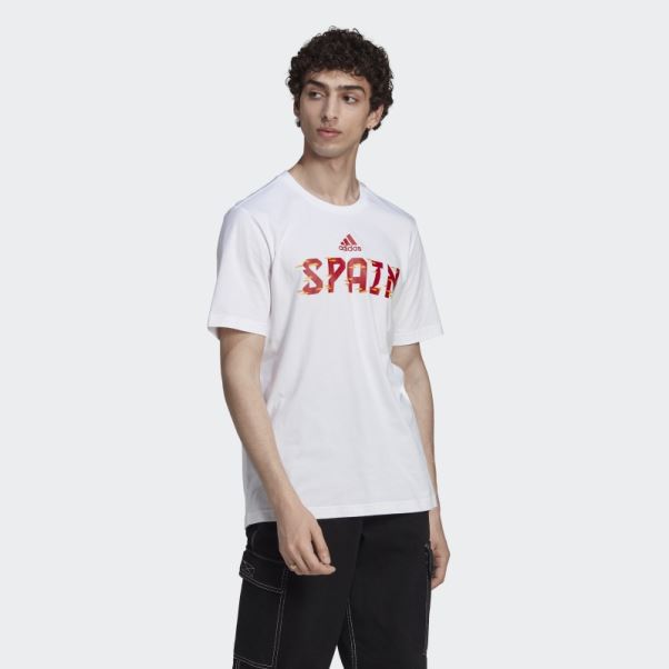 T-shirt Espagne Coupe Du Monde Fifa 2022 Adidas Blanc
