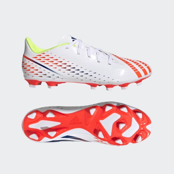 Prédateur Edge.4 Crampons De Sol Souples Adidas Blanc