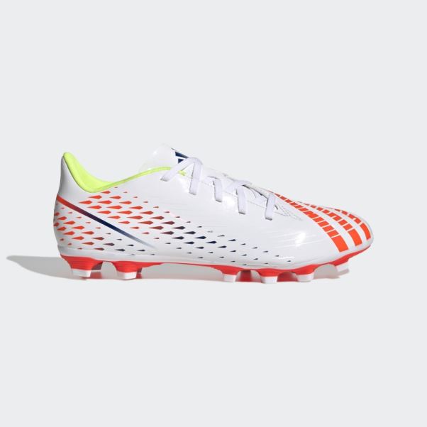 Predator Edge.4 Chaussures De Football Pour Terrain Souple Adidas Blanc