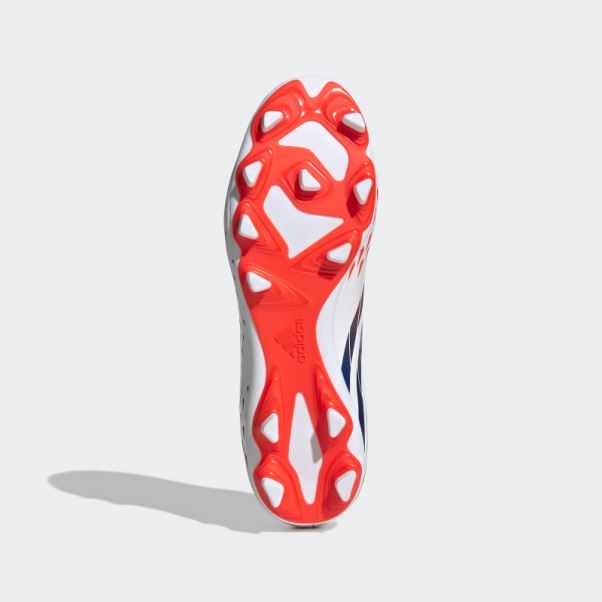 Predator Edge.4 Chaussures De Football Pour Terrain Souple Adidas Blanc