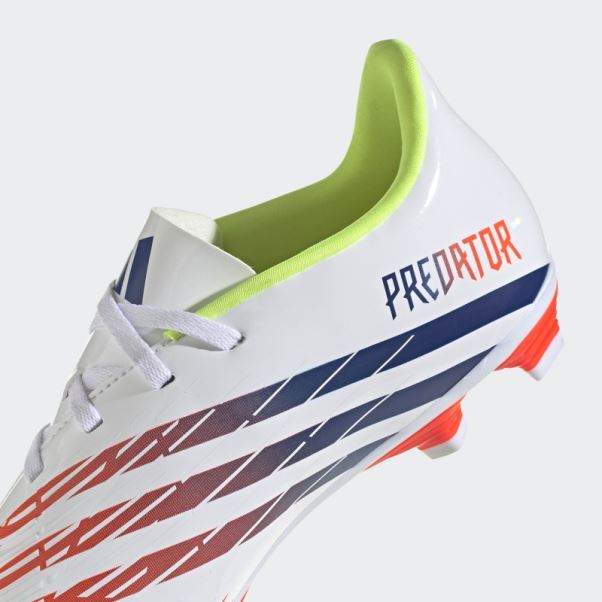 Predator Edge.4 Chaussures De Football Pour Terrain Souple Adidas Blanc