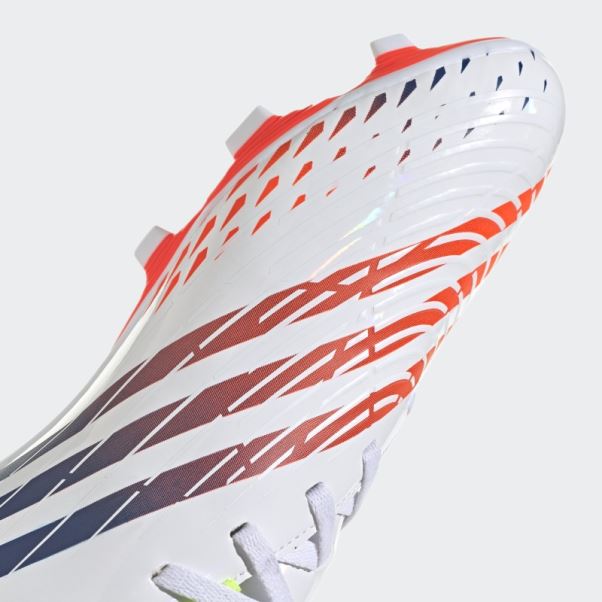 Predator Edge.4 Chaussures De Football Pour Terrain Souple Adidas Blanc
