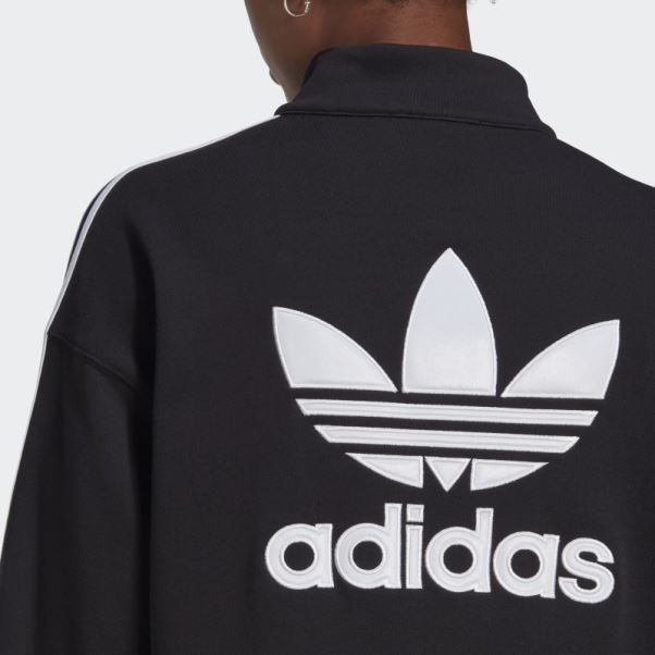 Sweat Adidas Adicolor Trefoil Quart Zip Noir