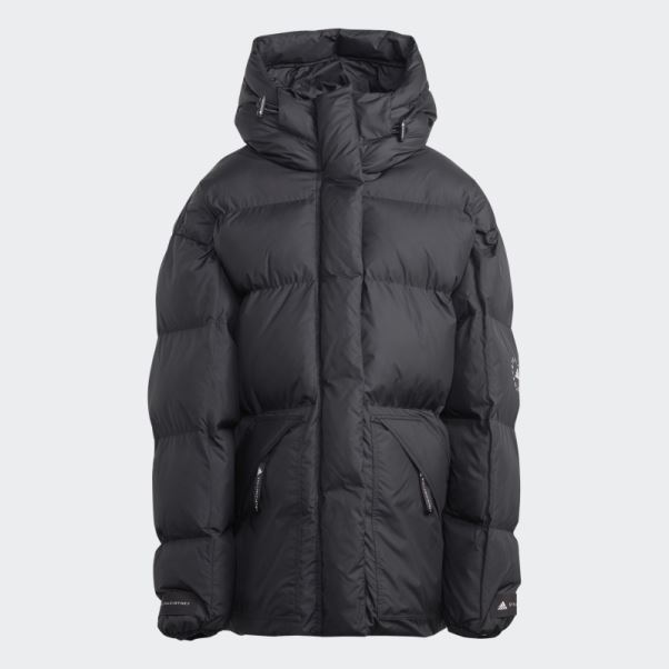 Veste D'hiver Matelassée Mi-longue Adidas By Stella Mccartney Noir
