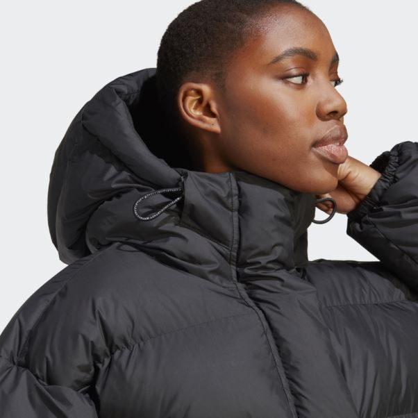Veste D'hiver Matelassée Mi-longue Adidas By Stella Mccartney Noir