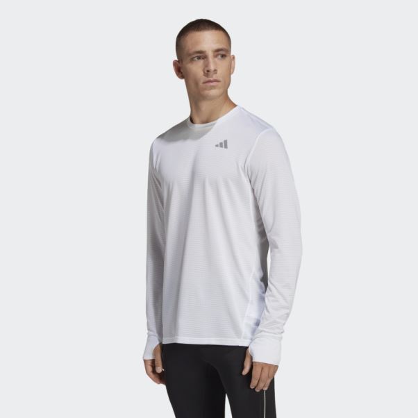 T-shirt à Manches Longues Own The Run Blanc Adidas