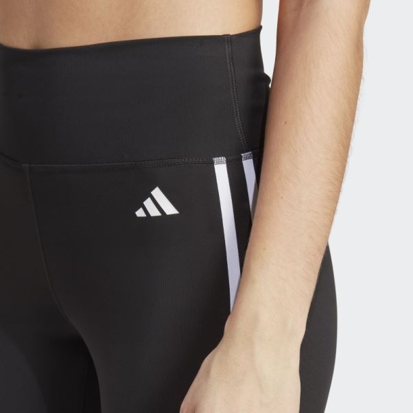 Legging 3/4 Taille Haute 3 Bandes Train Essentials Noir Adidas
