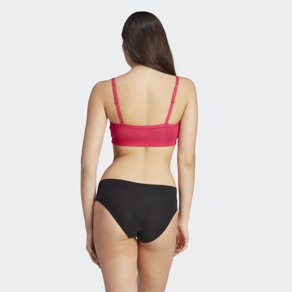 Bralette Scoop En Coton Adidas Adicolor Comfort Flex Rose Vif