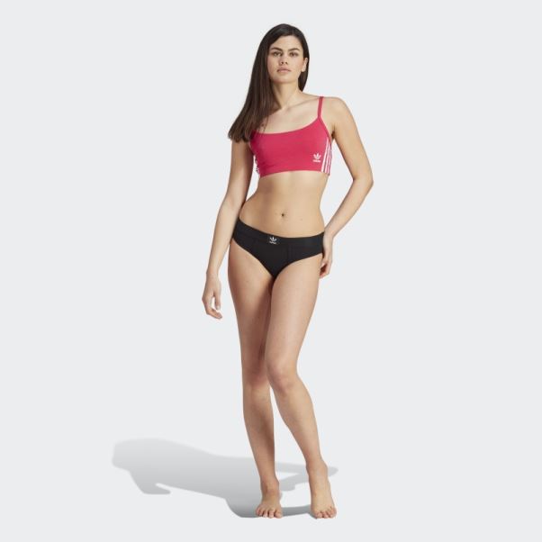 Bralette Scoop En Coton Adidas Adicolor Comfort Flex Rose Vif