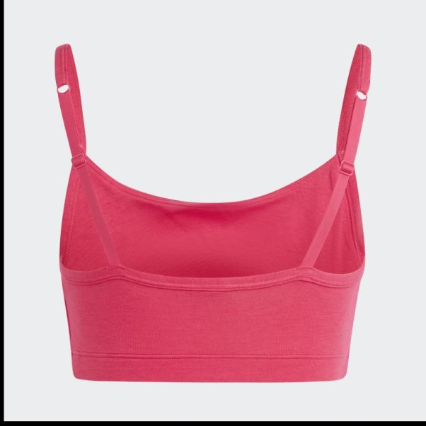 Bralette Scoop En Coton Adidas Adicolor Comfort Flex Rose Vif