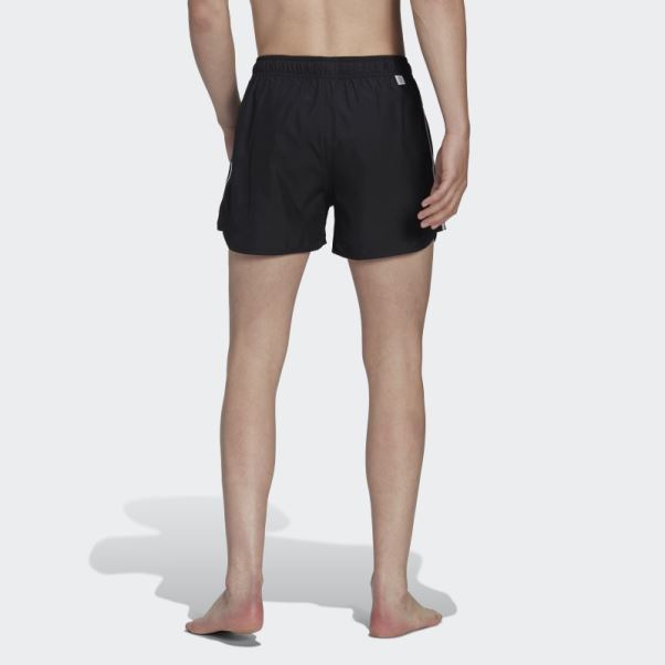 Adidas Short De Bain Rétro Fendu Très Court Noir