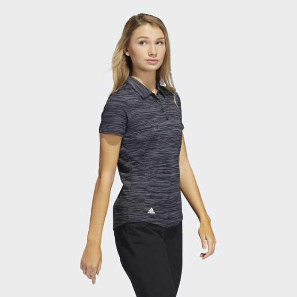 Adidas Polo à Manches Courtes Teint Dans L'espace Noir