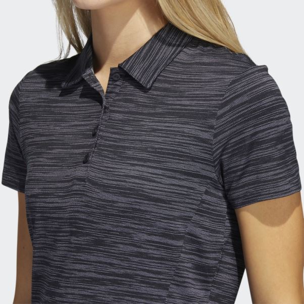 Adidas Polo à Manches Courtes Teint Dans L'espace Noir