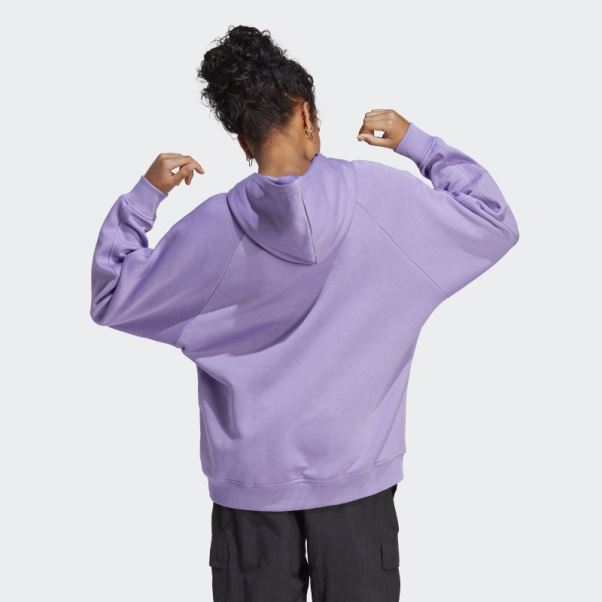 Sweat à Capuche Boyfriend Violet Adidas All Szn Polaire